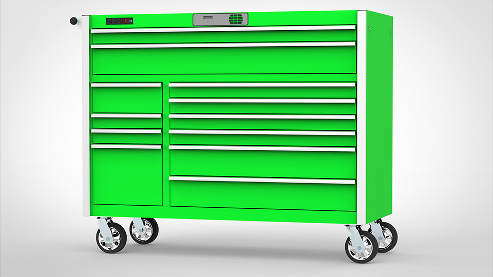 Green Cabinet with Electronic Lock