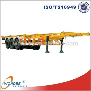 40T 3 Axle Skeletal Container Truck Trailer