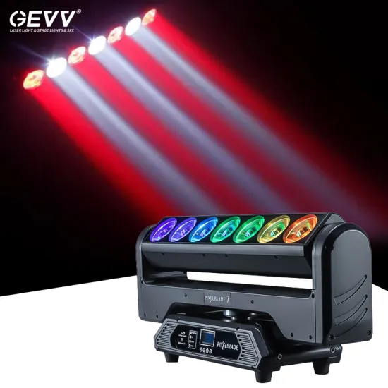 GEVV 7*15W Pixel Blade RGBW Moving Head Light for Theme Parks and DJ Stages