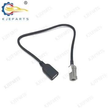 Auto 37CM USB Date Wiring Harness USB Female to GT13 Male Adapter Charging Cable for Kias