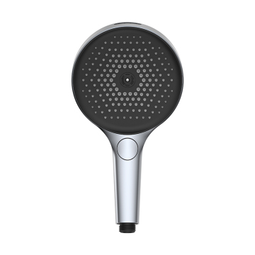 Round 4-Function Hand Shower with Large Panel and Self-Cleaning Nozzle