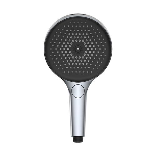 Round 4-Function Hand Shower with Large Panel and Self-Cleaning Nozzle