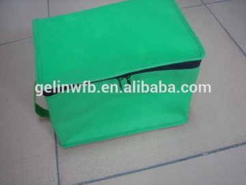 YIJUN 2016 customize print green color non woven bags material pizza delivery cooler bag non-woven