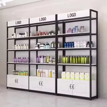 Factory Price Perfume Makeup Display Shelf Wooden Beauty Salon Storage Rack for Cosmetic Shop