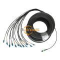 24 F MPO (F) -LC UPC SM 7.0 50M สายไฟเบอร์ออปติก Patch Cord Type B