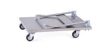 Polished Stainless Steel Hand Platform Cart Trolley For Res