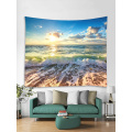 Tapisserie Wandbehang Ozean Meer Welle Strand Serie Tapisserie Sonnenaufgang Sonnenuntergang Tapisserie für Schlafzimmer Wohnheim Dekor