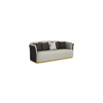 Modern 3 Seater Real leather Sofa For Sale