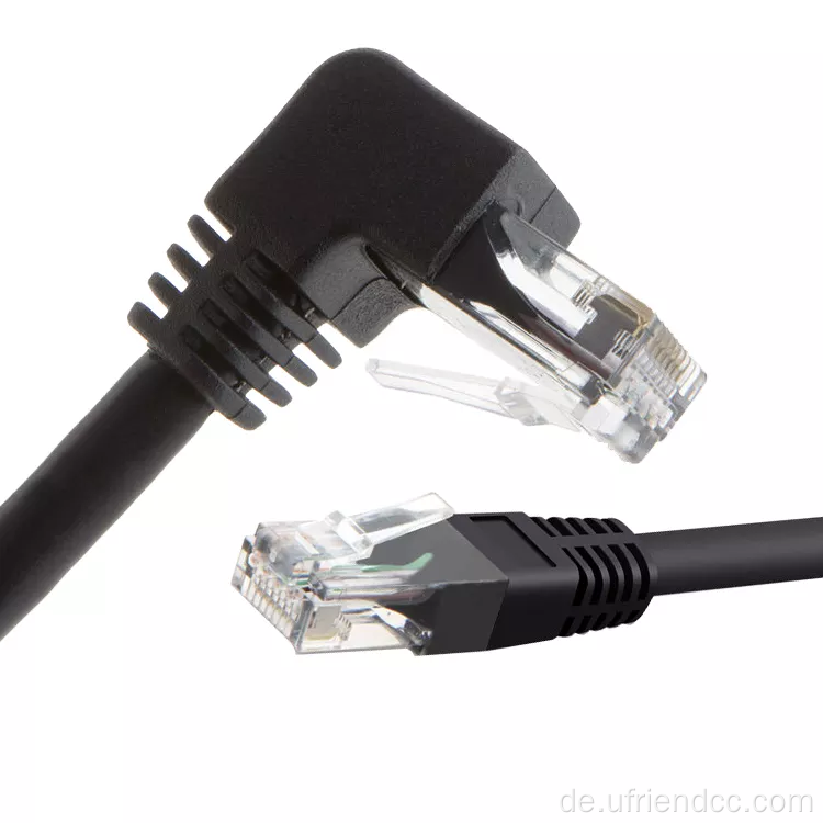 Custom Shield RJ45 Rechtswinkel 90 -Grad -Ethernet -Kabel