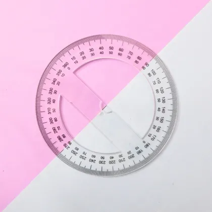 360 Degree Protractor Ruler Plastic PS Protractor Ruler