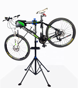 Height Adjustable Bicycle Repair Stand and Parking Rack
