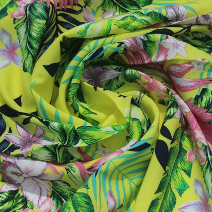 40s ecovero rayon poplin printed fabric