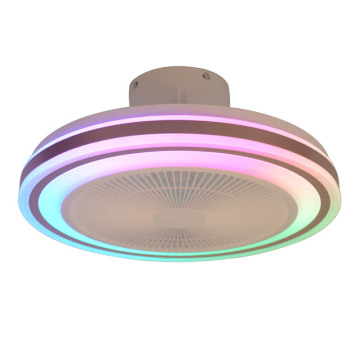 Colorful Dazzling Bluetooth Music RGB Voice-Controlled LED Ceiling Fan with Light