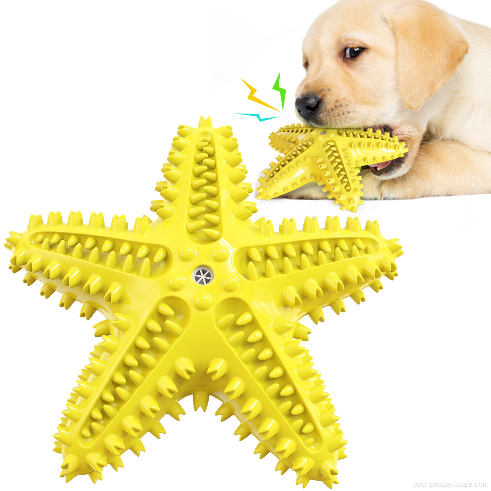 Pet Chew Toy Vocalable Starfish Dog Scratcher Toy