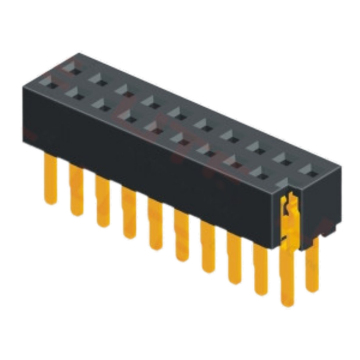 High Quality 1.0mm Pitch H=2.1mm Dual Row Female Header for Straight Type