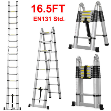 3.2m double side aluminum telescopic ladder