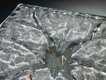 Transparent Brook Square Crystal Side Table