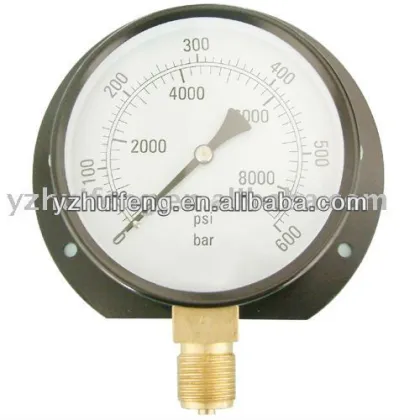 Huifeng black flange pressure gauge