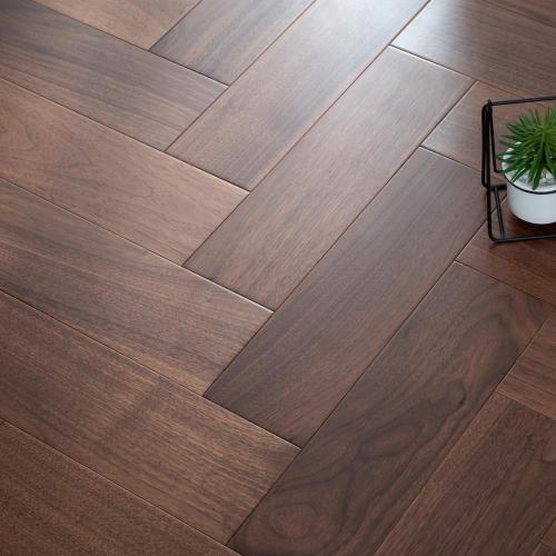 Walnut semulajadi herringbone kejuruteraan kayu lantai