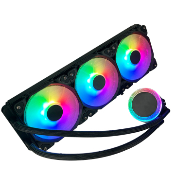 360 AIO Flüssigkeitskühler mit zwei Pumpen und Temperaturanzeigen für Gaming -PCs