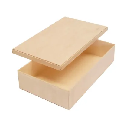 Durable Wooden Rectangular Takeout Bento Box for Dining