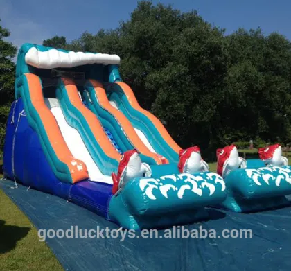 Big inflatable double kahuna for sale, inflatable water slides for sale australia