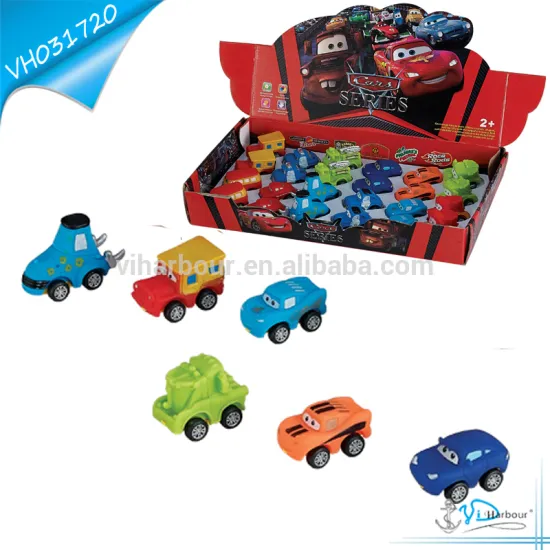 Vinyl Cartoon Pull Back Action Toy Car
