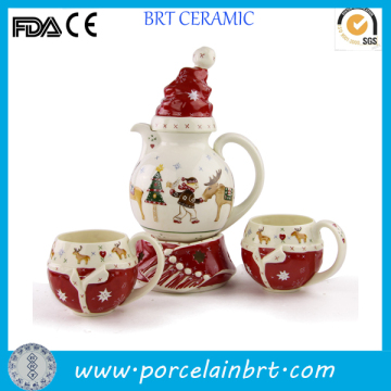 New Gift Decorative Ceramic Tea set Christmas