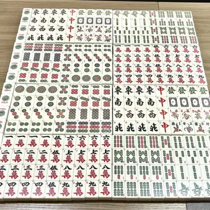 Customised Mahjong USA Singapore Malaysia Hand Rubbed Mahjong Set