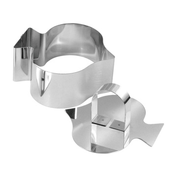 Juego de aros de postre de acero inoxidable / 4