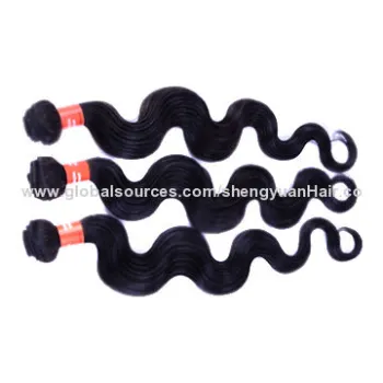 Brazilian Virgin Body Wave 100% Human Hair Weaves, 3pcs/Lot Unprocessed Hair