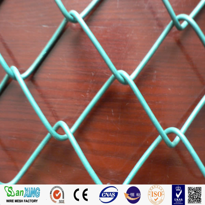 Paneles de cercas de cercas de enlace de cadena galvanizado con recubrimiento de PVC