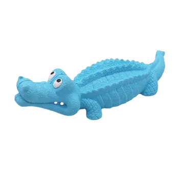 Natural Rubber Squeaky Crocodile Dog Toy