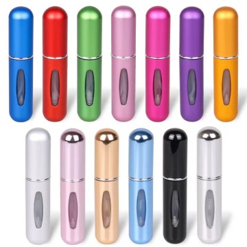 Atomizzatore di profumo ricaricabile in metallo in alluminio vuoto 5 ml