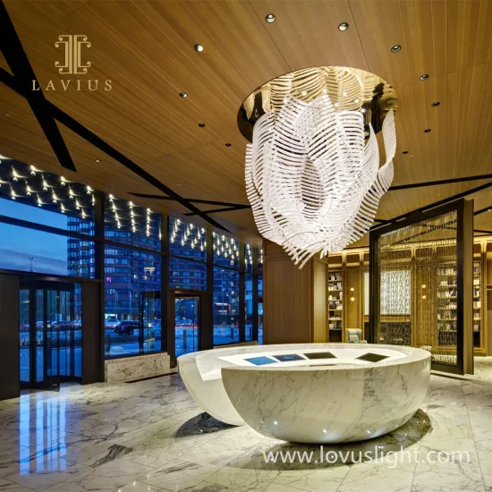 Project custom luxury style home fancy chandelier indoor hotel modern decoration LED crystal chandelier