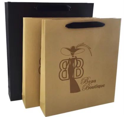 Brown Kraft Paper Company Name Custom Paper Bag