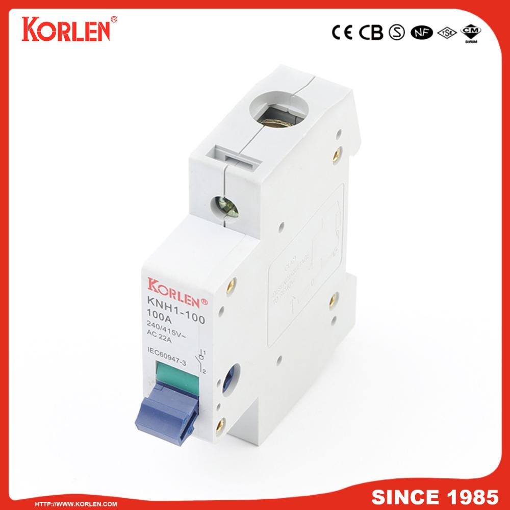DIN Rail Isolator switch KORLEN KNH1 80A 3p