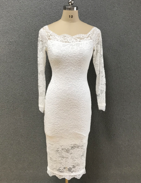 women's white lace dress