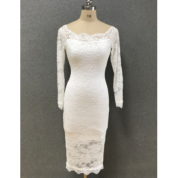 women's white lace dress