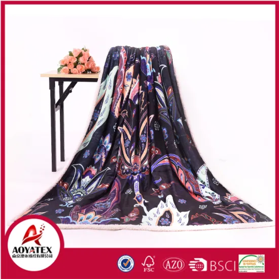 personalized wholesale micromink blanket sherpa fleece throw super soft style