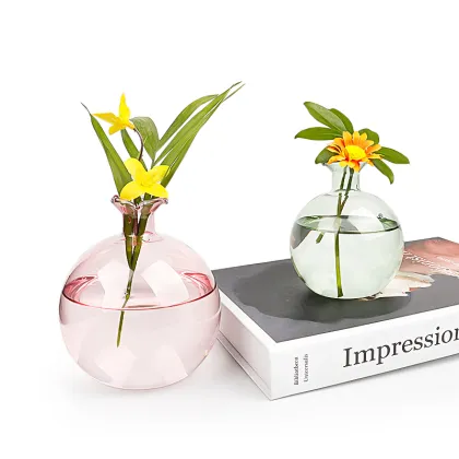 240ml Blown Glass Flower Vase For Home Decor