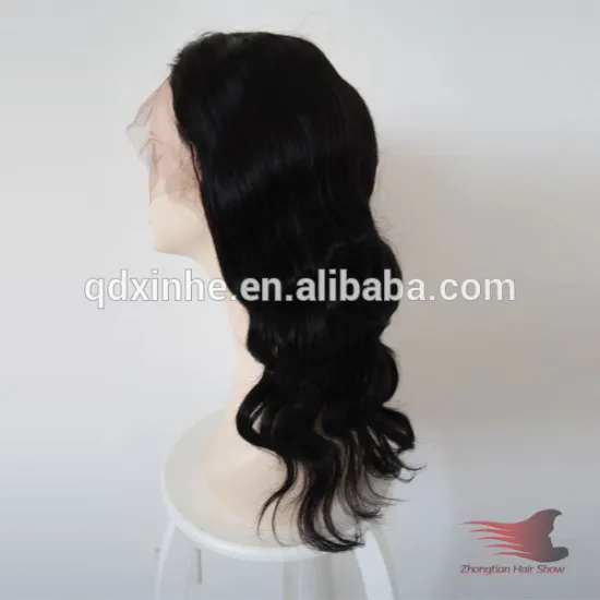 Human Hair Wig for Black Women 16inch 1 B Full Lace Wig Body Wave