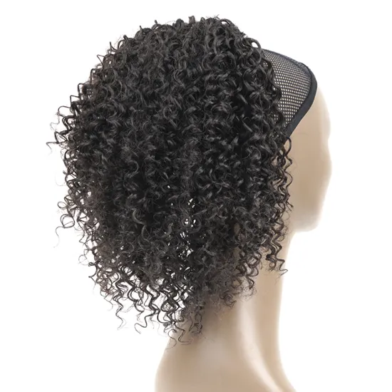 Draw Puff Afro Kinky Curly ponytail African American Short Wrap Synthetic clip in ponytail Hair Extensions