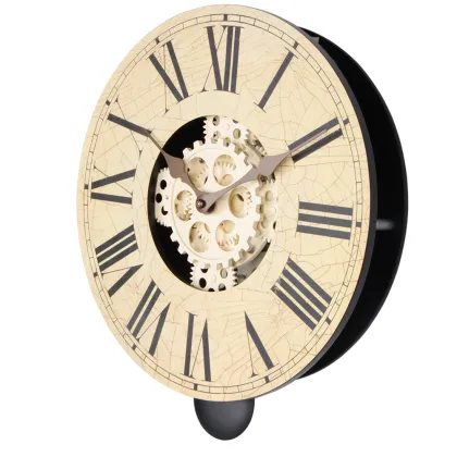 14 Inch Wooden Gear Wall Hanging Clock