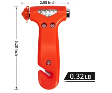 Emergency Car Safety Tool: Car Safety Hammer with Window Breaker and Seat Belt Cutter