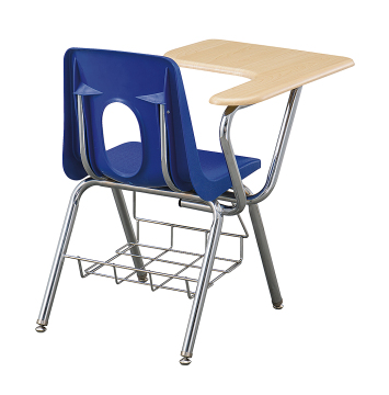 Plastic Blue Study Chair with Writing Pad - Hot Selling Cheap School Furniture