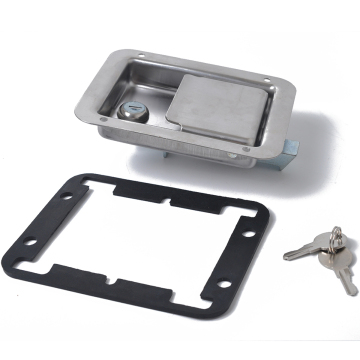 trailer door lock Stainless Steel Paddle Latch 140MMx108MM & Keysfit for Tool Box Lock Trailer Caravan Truck