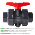 ANSI/DIN/JIS/BS Standard Industrial PVC True Union Ball Valve (1/2" hingga 4")