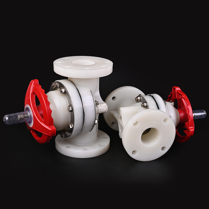 Válvula de diafragma flangeada pneumática industrial PVDF (padrão DIN/ANSI/JIS)