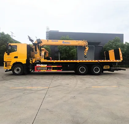 Saic Hongyan 6x4 wrecker truck with crane